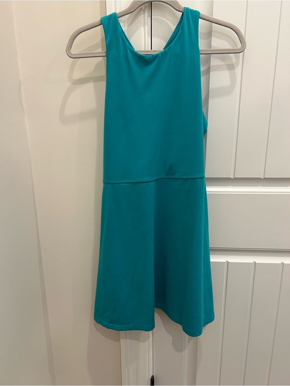 Athleta Teal Sleeveless A-Line Active Dress